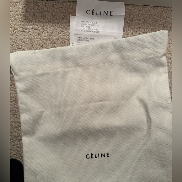 Celine - LARGE STRAP WALLET IN GRAINED CALFSKIN GREY/PINK -Great Condition w/Box - Picture 13 of 16
